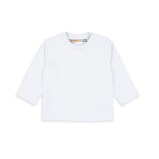 Camiseta Básica Blanca Manga Larga – Babybol