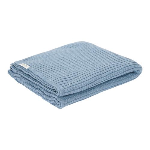 Manta de punto cuna azul essentials - Little Dutch