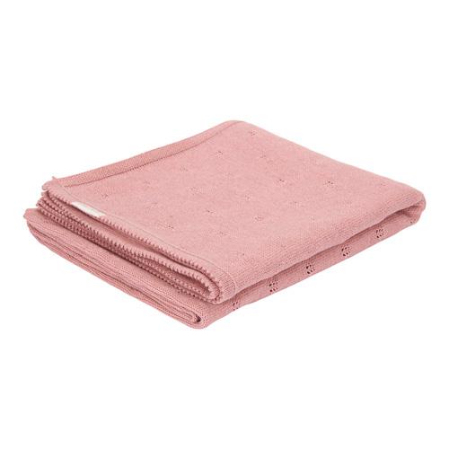 Manta de punto puro rosa essentials - Little Dutch