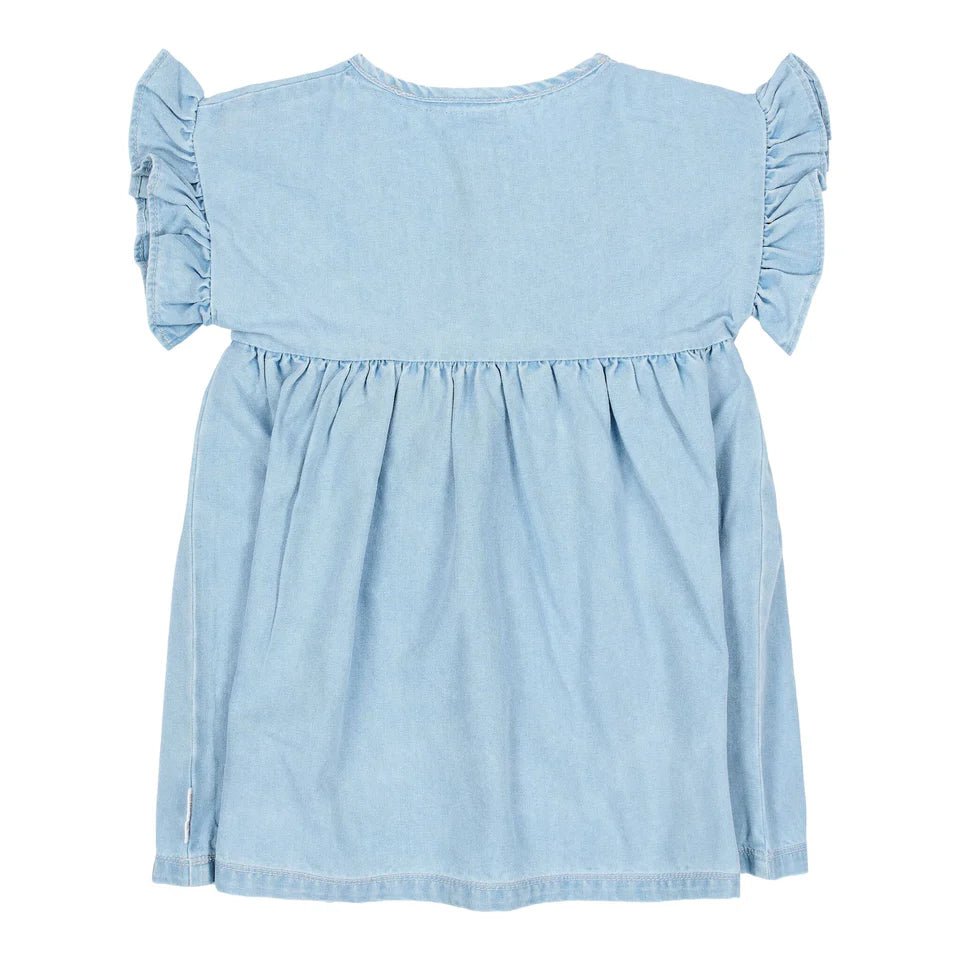 Vestido bordado Denim - Little Dutch
