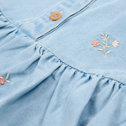 Vestido bordado Denim - Little Dutch