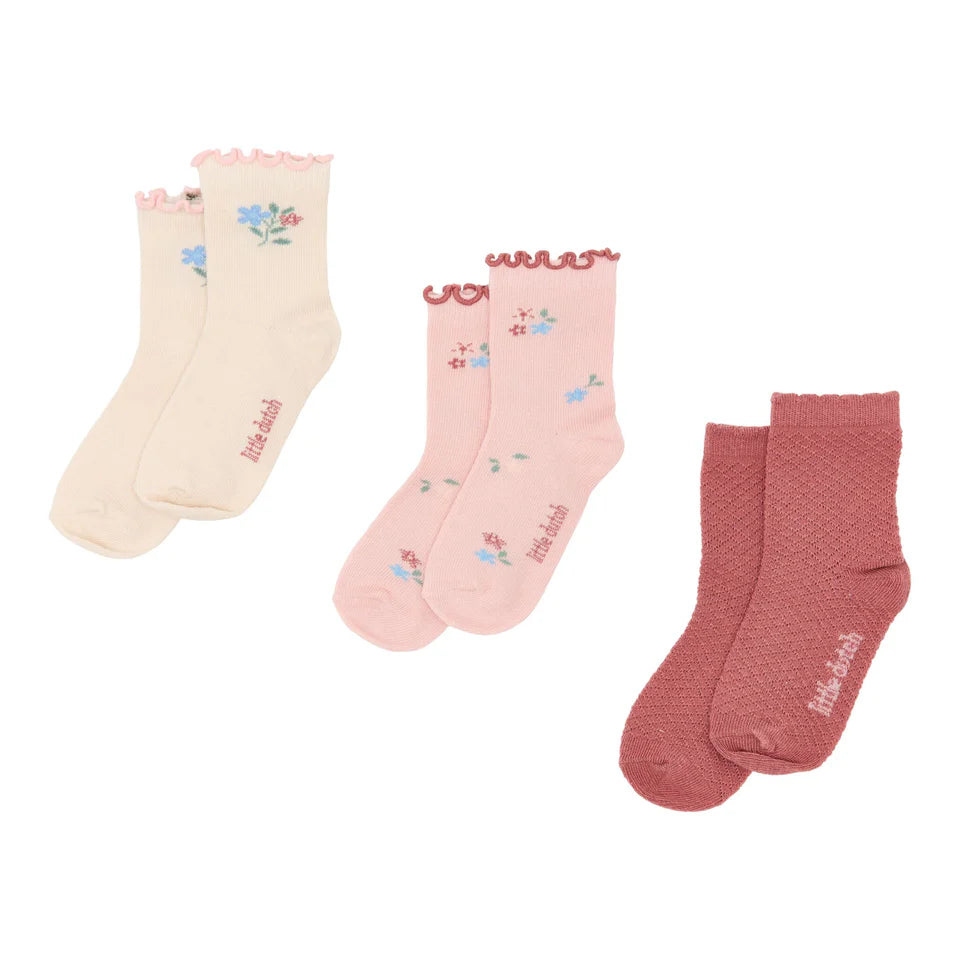 Set 3 calcetines Rosa - Little Dutch