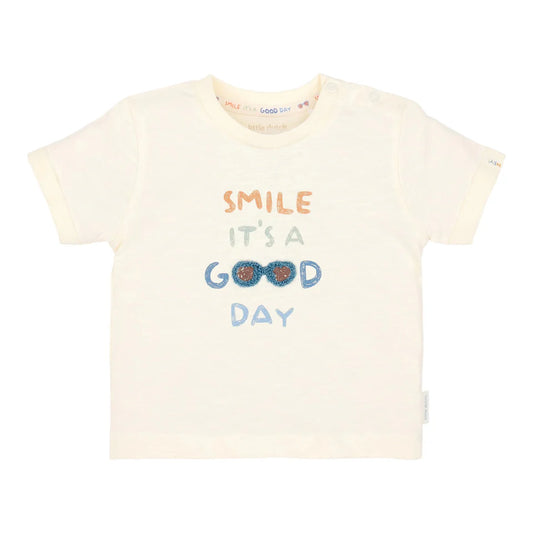 Camisa de manga corta Creme - Little Dutch