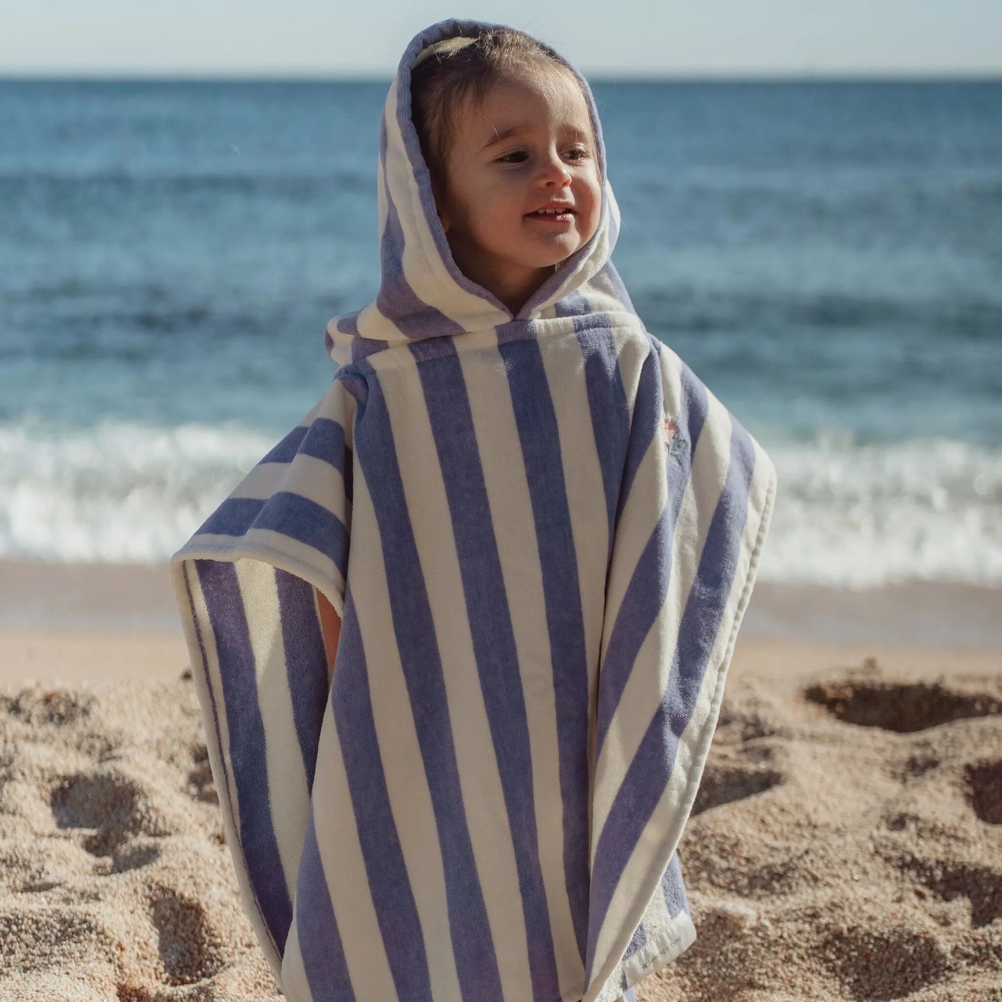 Poncho Purple Stripe - Little Dutch
