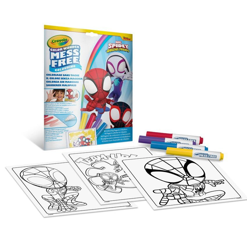 Colorea sin manchas Wonder Spidey - Crayola