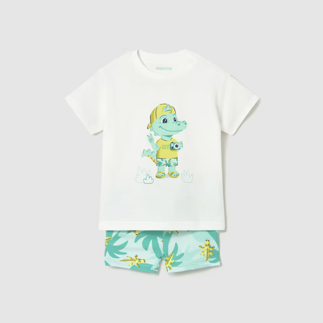 Conjunto camiseta con bañador Cocodrilo - Mayoral