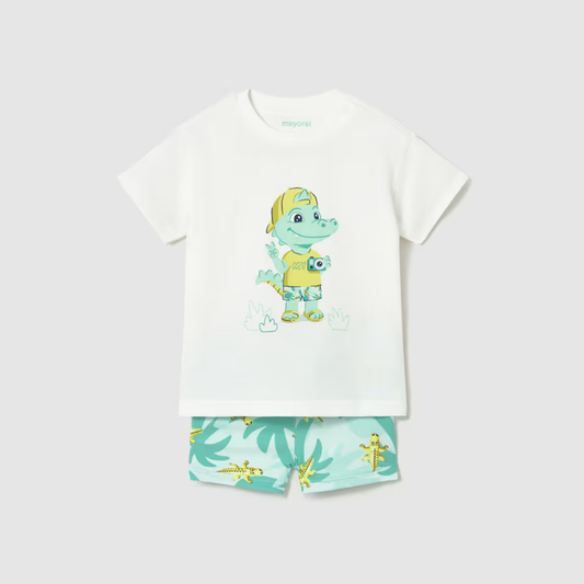 Conjunto camiseta con bañador Cocodrilo - Mayoral