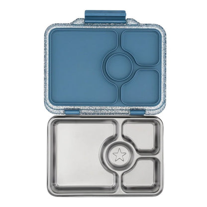 Fiambrera almuerzo 4C acero Glitter Paris Blue - Yumbox