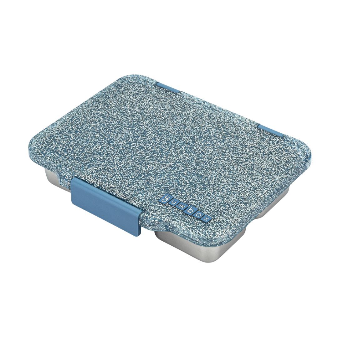 Fiambrera almuerzo 4C acero Glitter Paris Blue - Yumbox