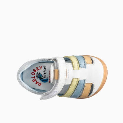 Sandalias barefoot Ziggy Blanco/azul - Pablosky