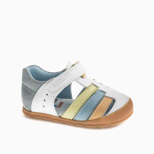 Sandalias barefoot Ziggy Blanco/azul - Pablosky