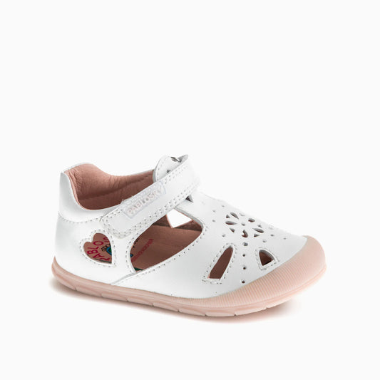 Sandalias barefoot Ziggy Blanco/rosa - Pablosky