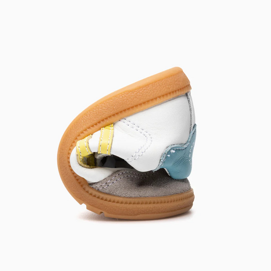 Deportivo tenis barefoot Sax amarillo/celeste - Pablosky