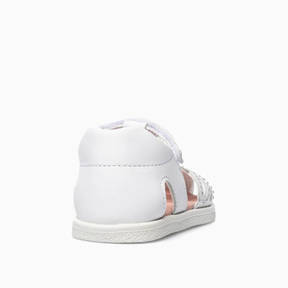 Sandalias barefoot Quizz Blanco  Strass - Pablosky