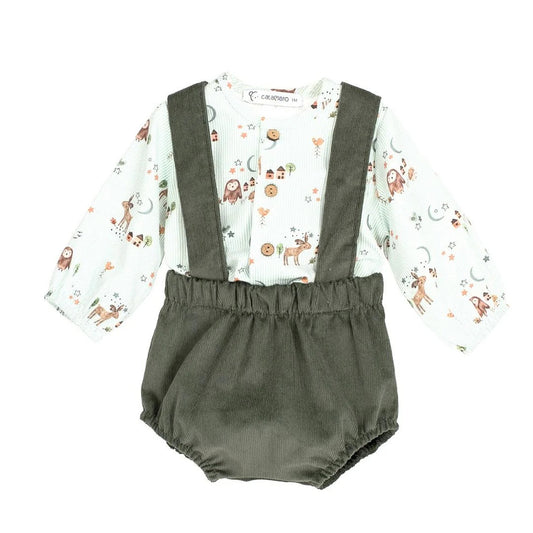 Conjunto Bebe Niño Pololo Simún Verde - Calamaro