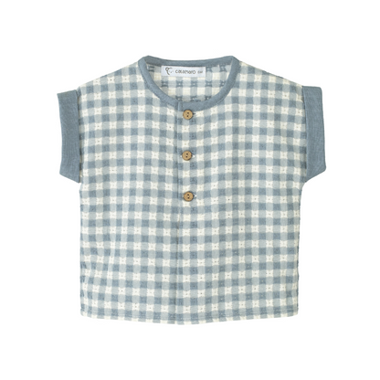 Conjunto pantalón Egeo vichy azul - Calamaro