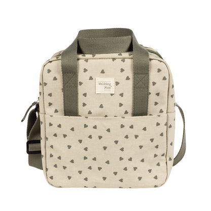 Bolsa térmica corazones Poppy Musgo - Walking Mum