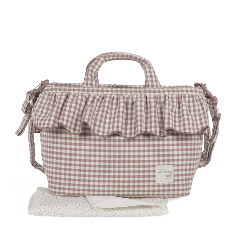 Bolso canastilla Praliné Vichy Moka - Walking Mum