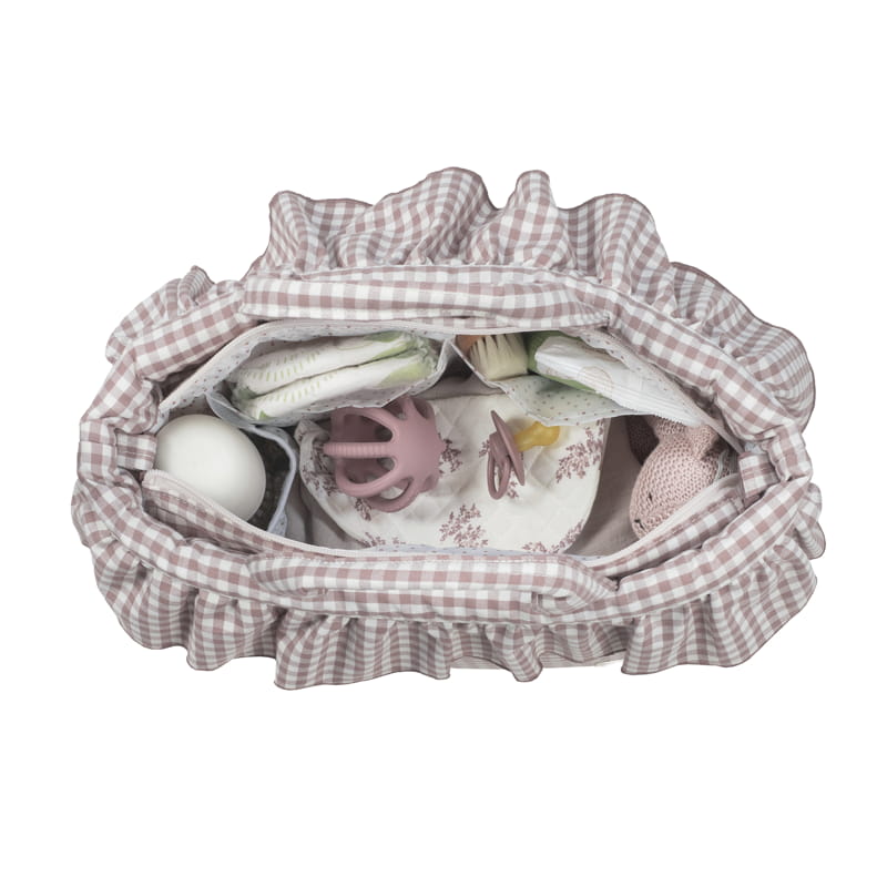 Bolso canastilla Praliné Vichy Moka - Walking Mum