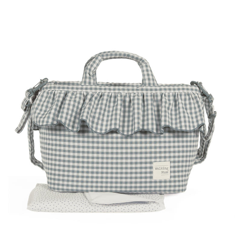 Bolso canastilla Praliné Vichy Matcha - Walking Mum