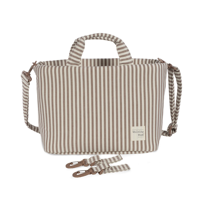 Bolso canastilla Praliné Rayas Moka - Walking Mum