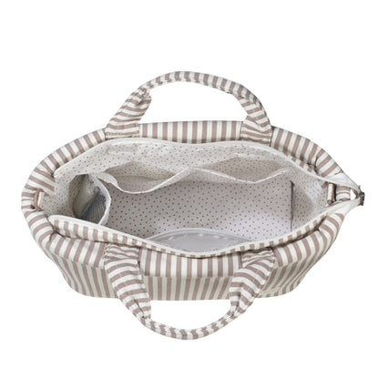 Bolso canastilla Praliné Rayas Moka - Walking Mum