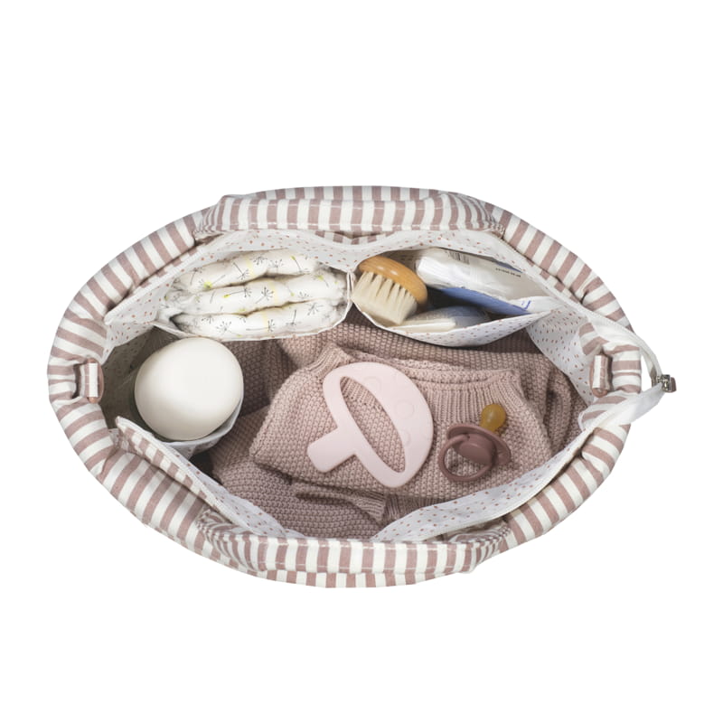 Bolso canastilla Praliné Rayas Moka - Walking Mum