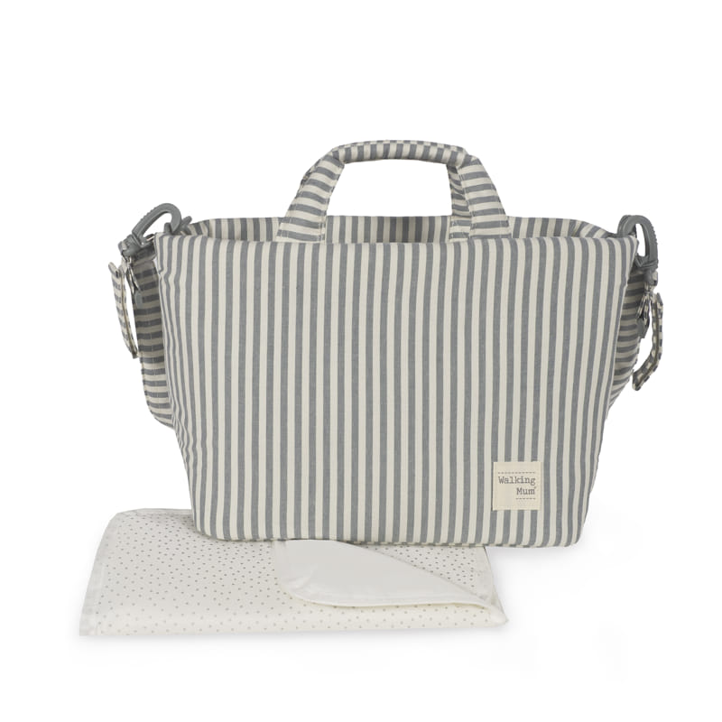 Bolso canastilla Praliné Rayas Matcha - Walking Mum