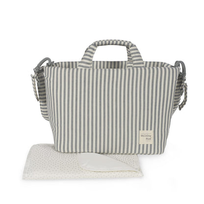 Bolso canastilla Praliné Rayas Matcha - Walking Mum