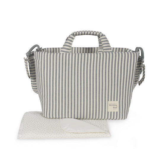 Bolso canastilla Praliné Rayas Matcha - Walking Mum