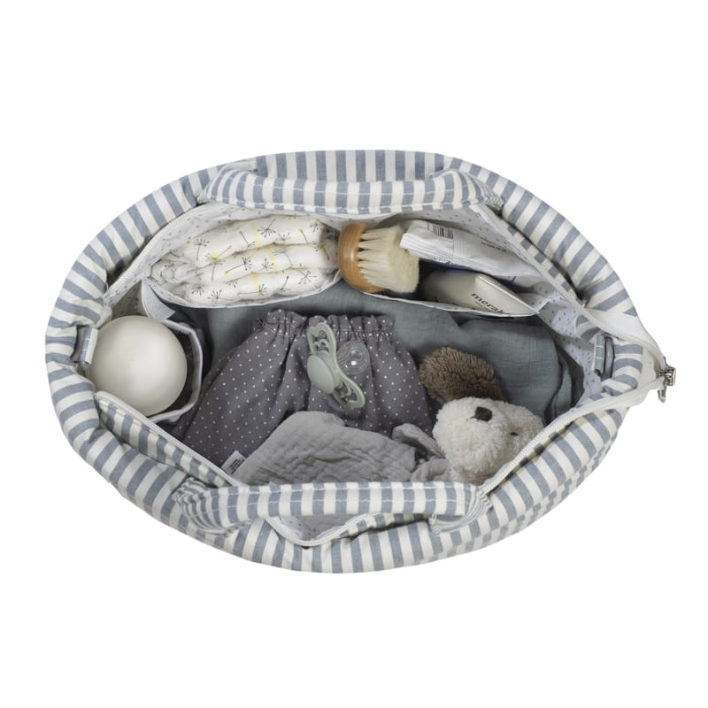Bolso canastilla Praliné Rayas Matcha - Walking Mum