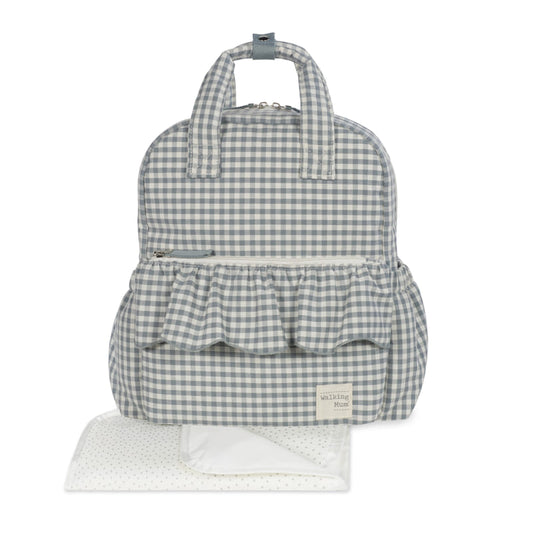 Mochila Praliné Vichy Matcha - Walking Mum