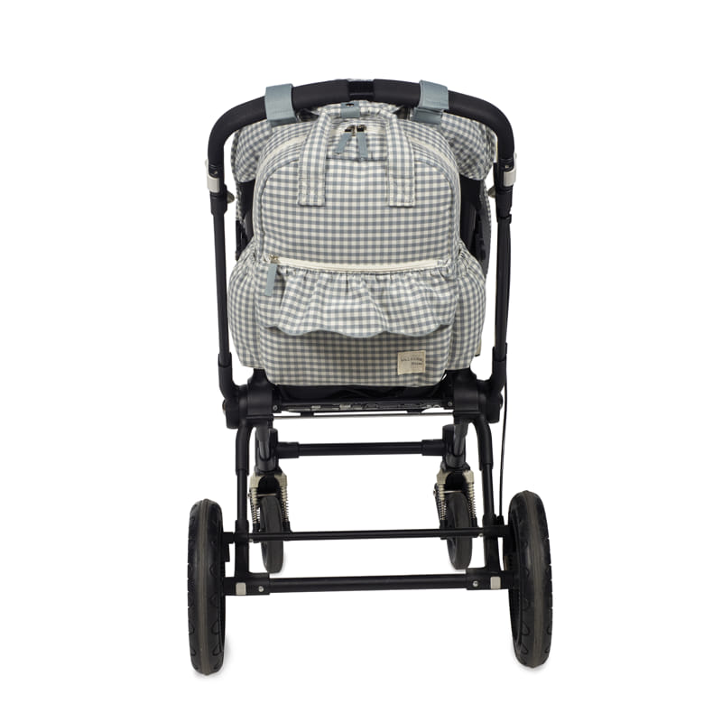 Mochila Praliné Vichy Matcha - Walking Mum