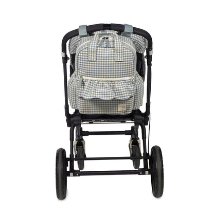 Mochila Praliné Vichy Matcha - Walking Mum