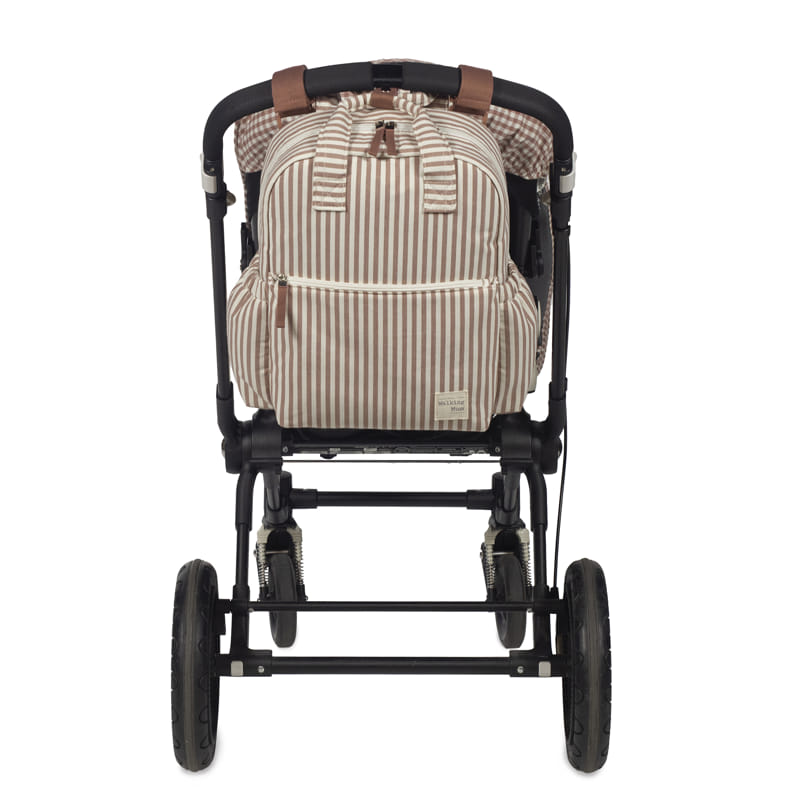 Mochila Praliné Rayas Moka - Walking Mum