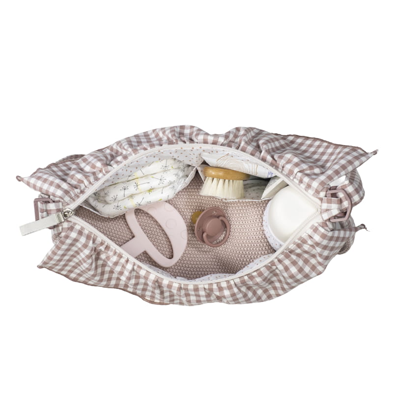 Bolso Crossbody Góndola Praliné Vichy Moka - Walking Mum