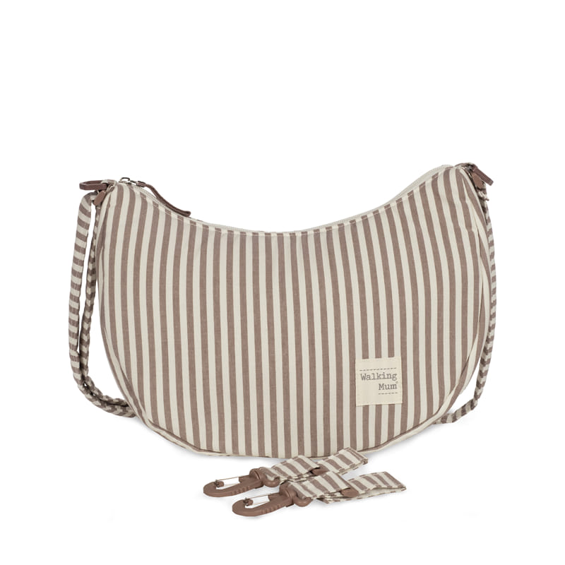 Bolso Crossbody Góndola Praliné Rayas Moka - Walking Mum