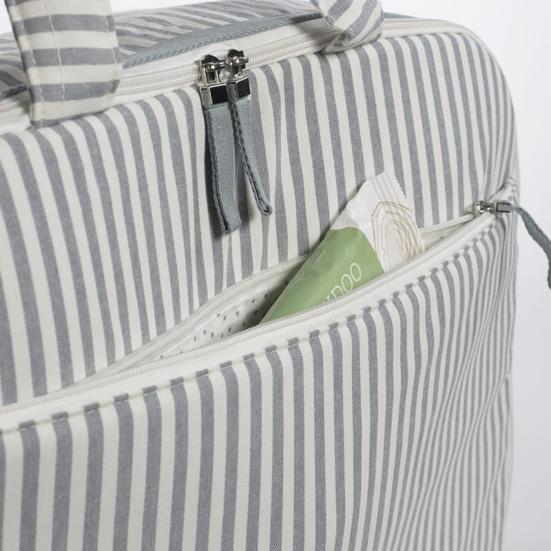Maleta Praliné Rayas Matcha - Walking Mum