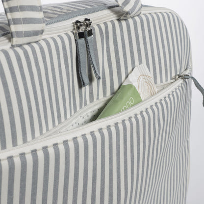 Maleta Praliné Rayas Matcha - Walking Mum
