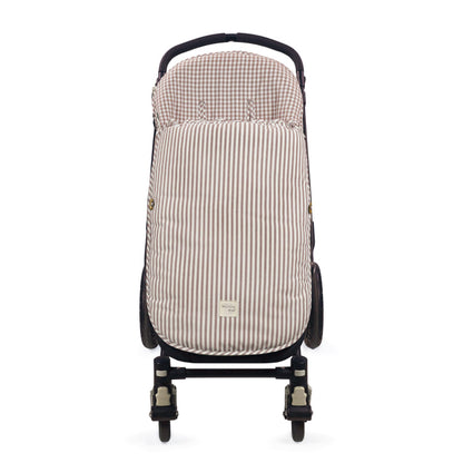 Saco silla entretiempo Praliné Vichy/Rayas Moka - Walking Mum