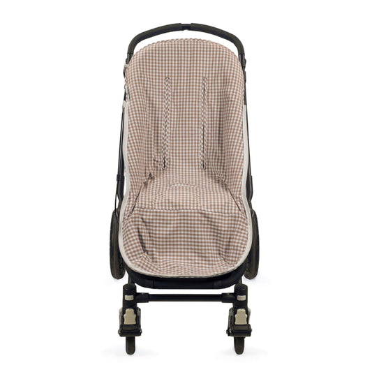 Saco silla entretiempo Praliné Vichy/Rayas Moka TOG 2,5 - Walking Mum
