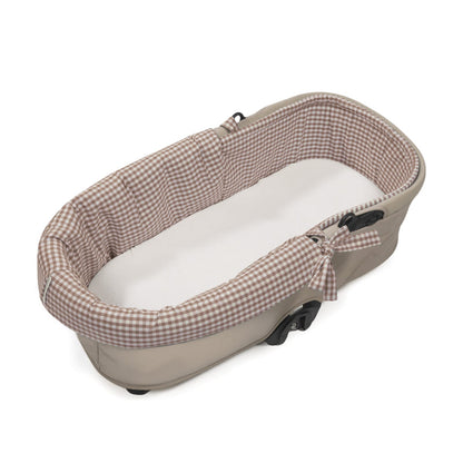 Cubre Cuco Dual + funda colchón Praliné Vichy Moka - Walking Mum