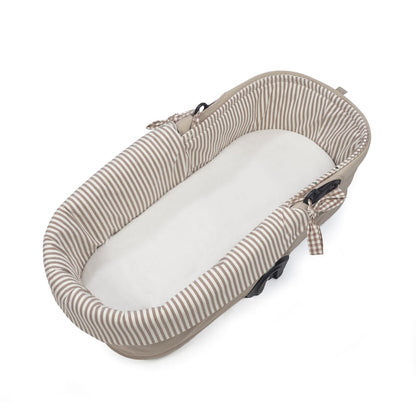 Cubre Cuco Dual + funda colchón Praliné Vichy Moka - Walking Mum