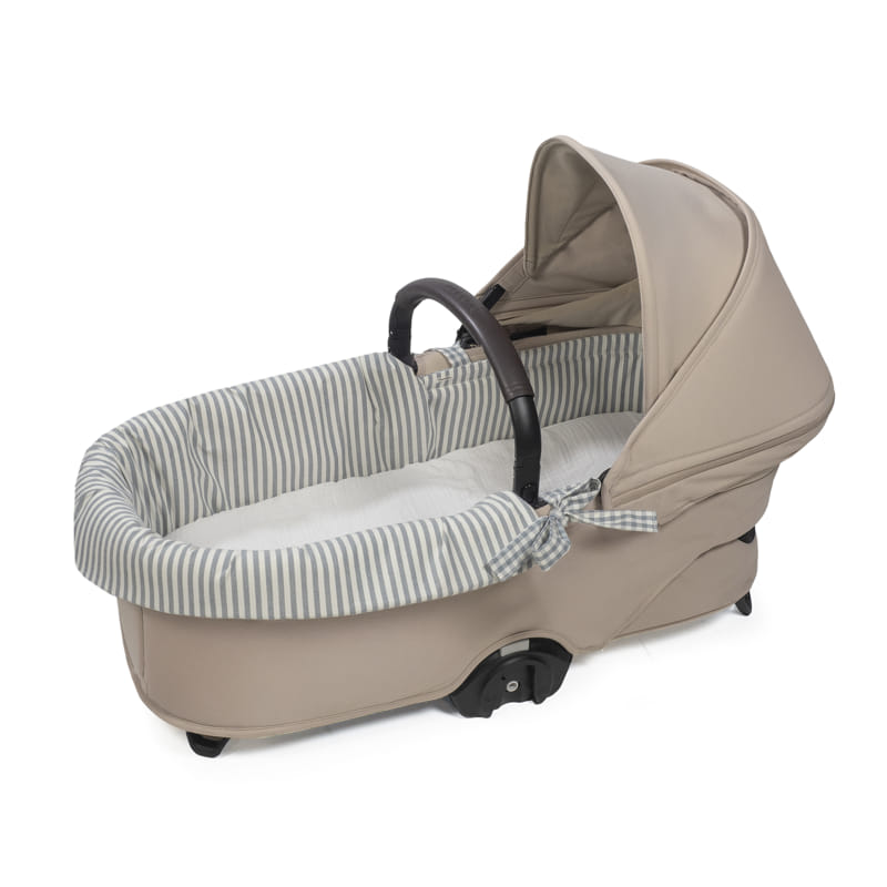Cubre Cuco Dual + funda colchón Praliné Vichy Matcha - Walking Mum