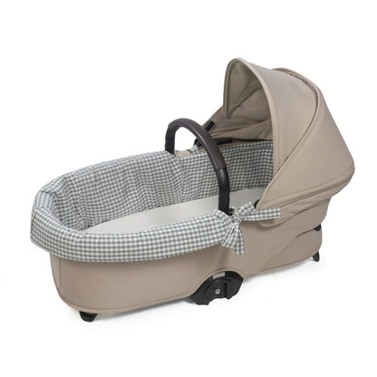 Cubre Cuco Dual + funda colchón Praliné Vichy Matcha - Walking Mum