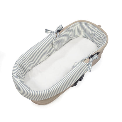 Cubre Cuco Dual + funda colchón Praliné Vichy Matcha - Walking Mum