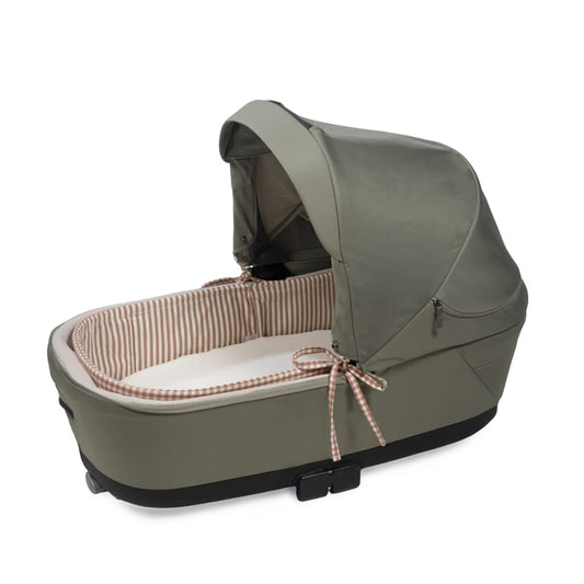 Cubre Cuco Varillas + funda colchón Praliné Vichy Moka - Walking Mum