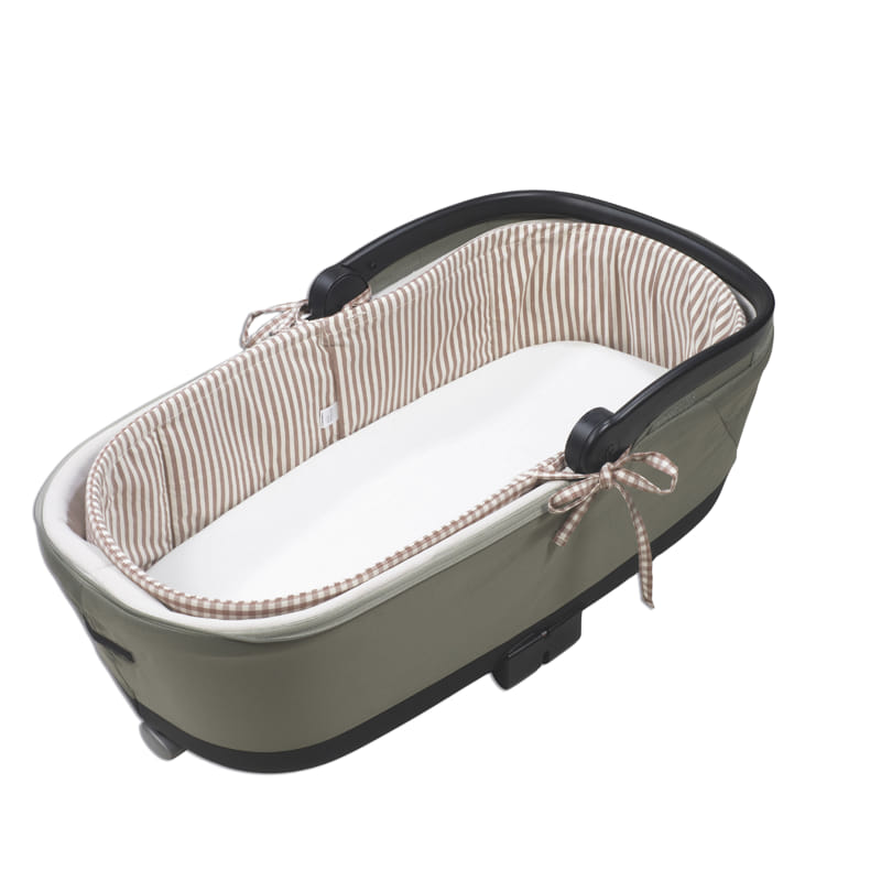 Cubre Cuco Varillas + funda colchón Praliné Vichy Moka - Walking Mum