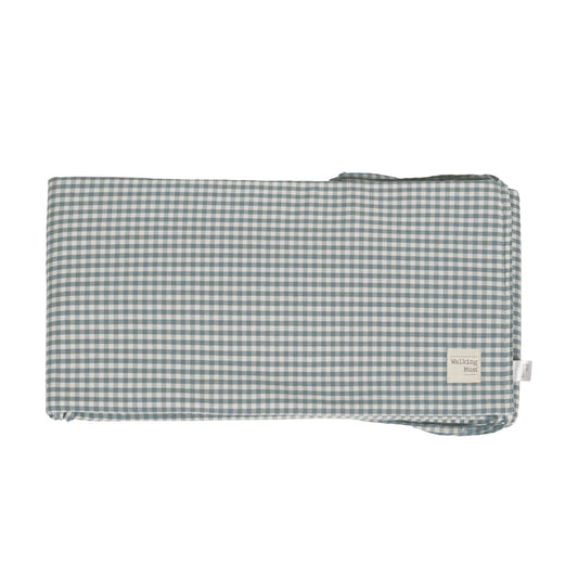 Protector de cuna 120x60 CM Praliné Rayas/Vichy Macha - Walking Mum