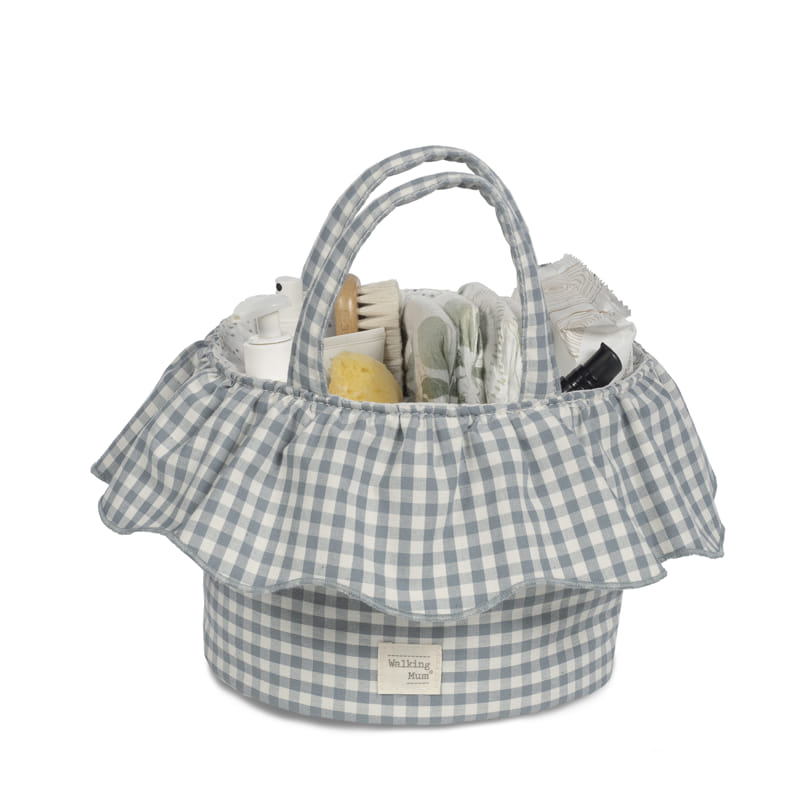 Cesta organizadora Praliné Vichy Matcha - Walking Mum